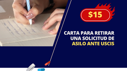 Product image for Cápsula migratoria: Carta para retirar una solicitud de asilo ante USCIS