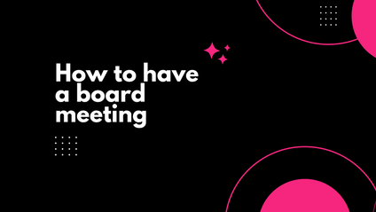 Product image for How to have a board meeting as a small business owner 