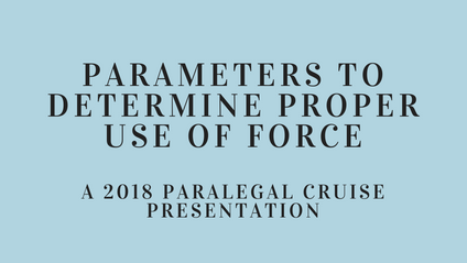 Product image for Parameters to Determine Proper Use of Force
