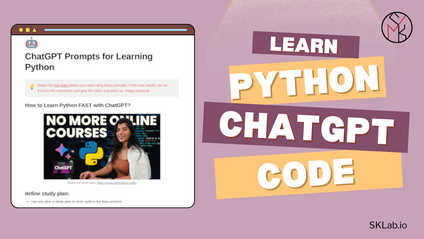 Product image for ChatGPT Prompts for Learning Python