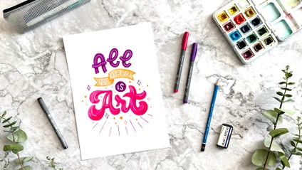Product image for Clases de lettering - Suscripción mensual