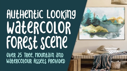 Product image for PRO 089 - Authentic Looking Watercolour Forest Scene in Procreate