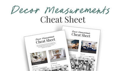 Product image for Home Decor Measurements Cheat Sheet