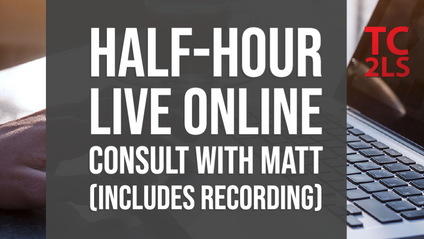 Product image for Half-hour live online consult with Matt (includes recording)