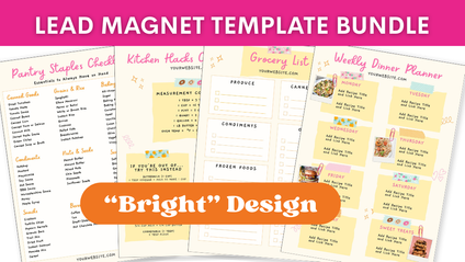 Product image for Bright - Lead Magnet Templates for Food Bloggers