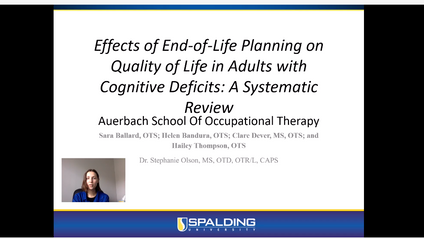 Product image for Effects of End-of-Life Planning on Quality of Life in Adults with Cognitive Deficits: A Systematic Review
