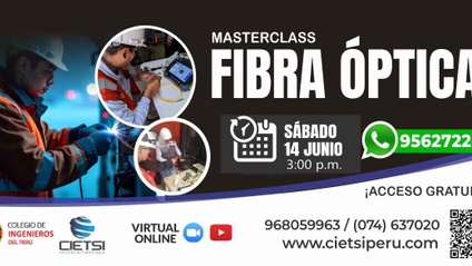 Product image for MASTERCLASS GRATUITA DE FIBRA ÓPTICA 2025