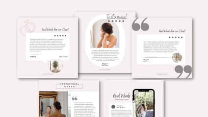 Product image for Bride Testimonial Templates for IG Post 