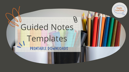 Product image for Guided Notes Templates (Printable Version) 