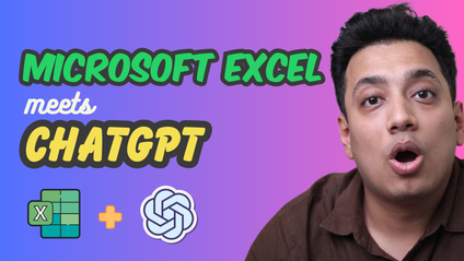 Product image for Microsoft Excel Meets ChatGPT (A Game Changer)