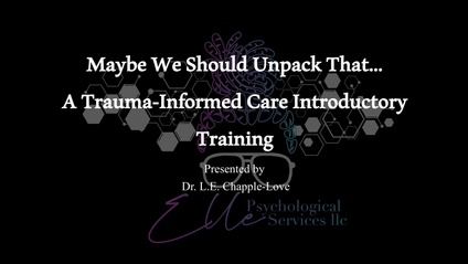 Product image for Trauma-Informed Care Training