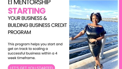 Product image for 1:1 Mentorship Starting Your Business &amp; Building Business Credit Program