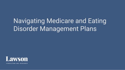 Product image for Navigating Medicare and Eating Disorder Management Plans
