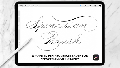 Product image for Spencerian Procreate Brush