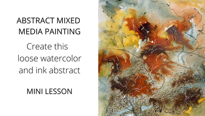 Product image for Watercolor and Ink Abstract