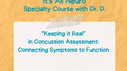 Product image for "Keeping It Real" In Concussion Assessment