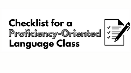 Product image for Checklist for a Proficency-oriented Language Class