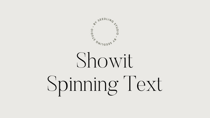 Product image for Spinning Text Animation for Showit