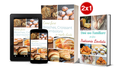 Product image for Libri 2x1: Come fare Brioches, Croissant e Bomboloni a regola d'arte 📚🥐