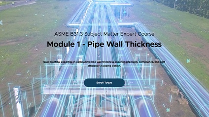 Product image for Module 1 - Pipe Wall Thickness