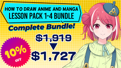Product image for How to Draw Anime and Manga: Lesson Pack 1-4 Bundle