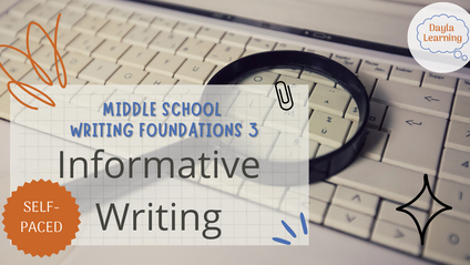 Product image for Middle School Writing Foundations 3: Informative Writing (Self-Paced)
