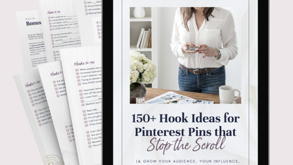 Product image for 150 Hook Ideas for Pinterest Idea Pins that STOP the Scoll! 