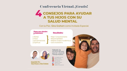 Product image for Conferencia "4 Consejos para ayudar a tus hijos con su salud mental"