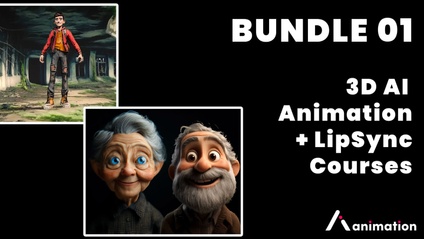Product image for Lipsync + 3D AI Animation Course Bundle