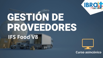 Product image for Gestión de proveedores y de materias primas, servicios y procesos subcontratados para IFS Food V8