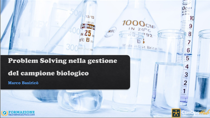 Product image for Problem Solving nella gestione del campione biologico