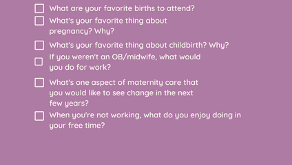 Product image for Get to Know Your OB Provider