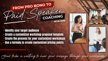 Product image for From Pro Bono to Paid Speaker Mastermind