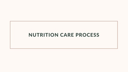 Product image for Nutrition Care Process