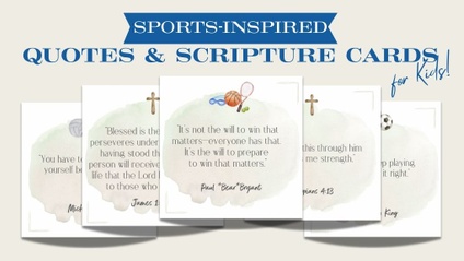 Product image for Kids' Sports-themed Quote+Verse Cards