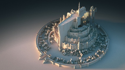 Product image for 3d Model of Minas Tirith (The Lord of The Rings)