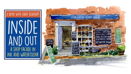Product image for Inside & Out: A Shop Facade in Ink and Watercolour