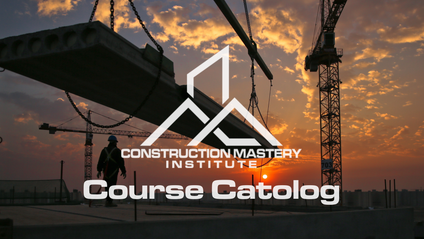 Product image for Construction Mastery Institute Catalog (Spring 2025)