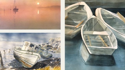 Product image for Boats in Watercolor, Bundle