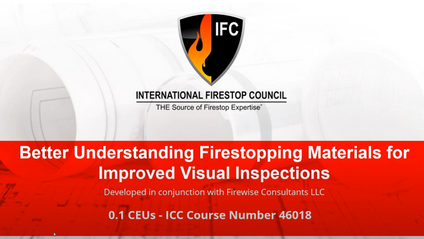 Product image for Better Understanding of Firestop Materials for Visual Inspections