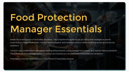 Product image for Food Protection Manager Essentials Coursebook - English