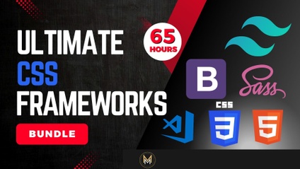 Product image for Ultimate Front-End Design Bundle HTML, CSS, Bootstrap, Sass, Tailwind, and Visual Studio Code  