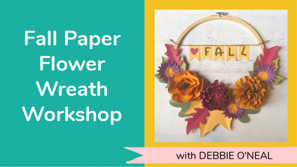 Product image for Fall Paper Flower Wreath Workshop