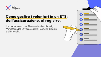 Product image for Come gestire i volontari in un ETS: dall’assicurazione, al registro