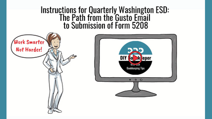 Product image for Instructions for Quarterly Washington ESD:  The Path from the Gusto Email  to Submission of Form 5208