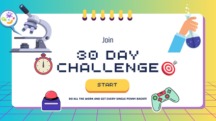 Product image for 30 Day Challenge - Alevel Biology &amp; Chemistry