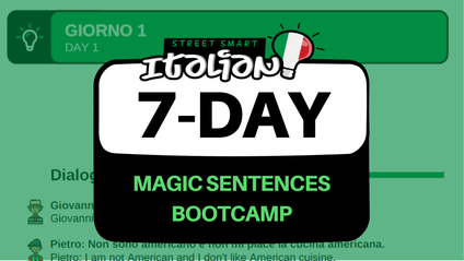 Product image for 7-Day Magic Sentences Bootcamp - Italian