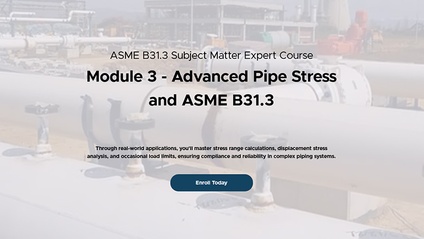 Product image for Module 3 -Advanced Pipe Stress and ASME B31.3
