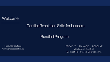 Product image for Conflict Resolution Skills for Leaders - Bundled Program