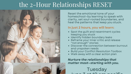 Product image for Relationship Reset Workshop for Homeschool Moms